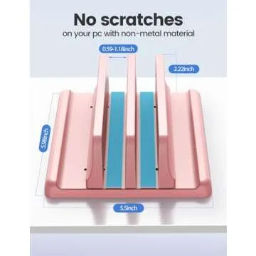 Vaydeer Vertical Laptop Stand - Dual Slot Space Saver