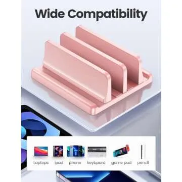 Vaydeer Vertical Laptop Stand - Dual Slot Space Saver