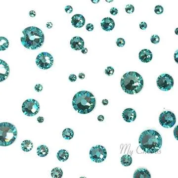 Light Turquoise SWAROVSKI Crystal Flatbacks for Crafts