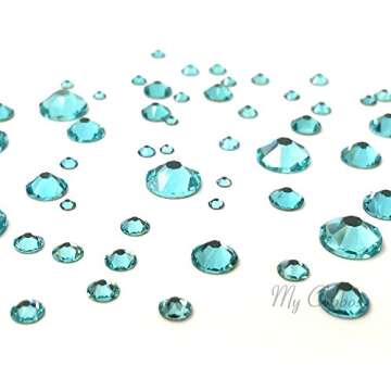 Light Turquoise SWAROVSKI Crystal Flatbacks for Crafts