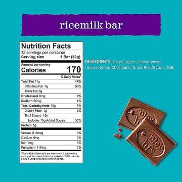 ENJOY LIFE Bar Rice Milk Chocolate Dairy Free Cs, 12 Count (Pack of 1)