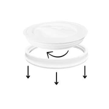 House Naturals 2 Gallon Food Grade BPA Free Bucket Container with Screw on White Lid (Pack of 2) Made in USA Container (White)