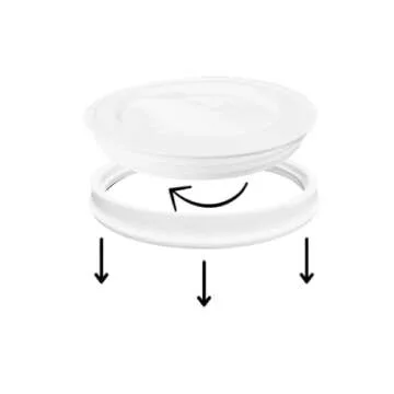 House Naturals 2 Gallon Food Grade BPA Free Bucket Container with Screw on White Lid (Pack of 2) Made in USA Container (White)