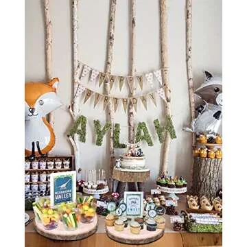 Wood Slices 4 Pcs 9.8-12Inch Large Wood Rounds Unfinished Wood Circles Natural Wood Slices for Centerpieces/Table Centerpieces/Crafts/DIY/Décor/Painting