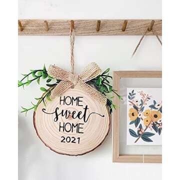 Wood Slices 4 Pcs 9.8-12Inch Large Wood Rounds Unfinished Wood Circles Natural Wood Slices for Centerpieces/Table Centerpieces/Crafts/DIY/Décor/Painting