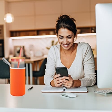 Tronco 20oz Stylish Glass Tumbler with Straw and Lid