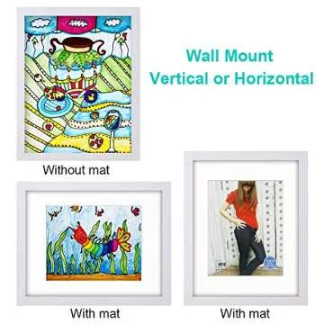 RPJC 11x14 Picture Frame with Solid Wood and Glass