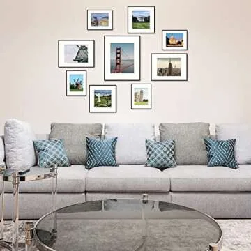 Elegant 6-Piece Metal Photo Frame Set for Home Decor