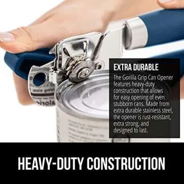 GORILLA GRIP Heavy Duty Can Opener with Ergonomic Handle