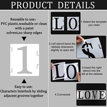 Versatile 43-Pcs Craft Stencils for Painting and More