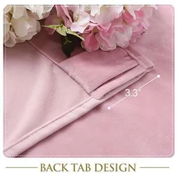 StangH Pink Velvet Curtains for Girls Room - 84" Luxury Drapes