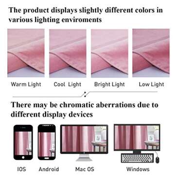 StangH Pink Velvet Curtains for Girls Room - 84" Luxury Drapes