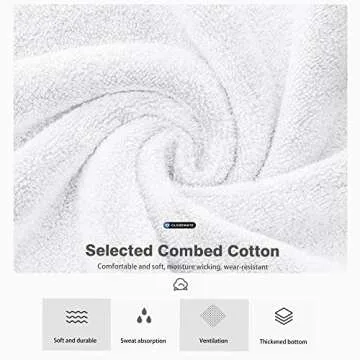 Closemate Ankle Athletic Running Socks 7 Pairs Low Cut Wicking Sport Cushion Tab Socks for Men and Women (7White, Size L)