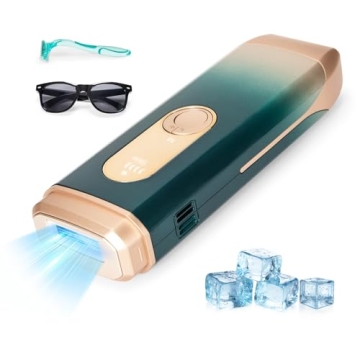 IPL Laser Hair Removal for Woman and Men,Sextupole Hair Removal Device with Ice Cooling Care Functio...