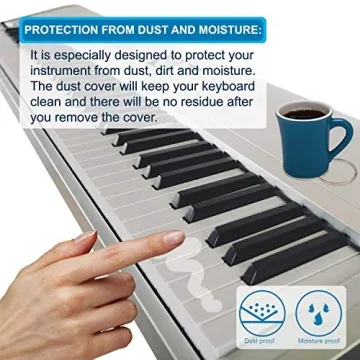 HQRP Elastic Dust Cover for Yamaha & Other Keyboards