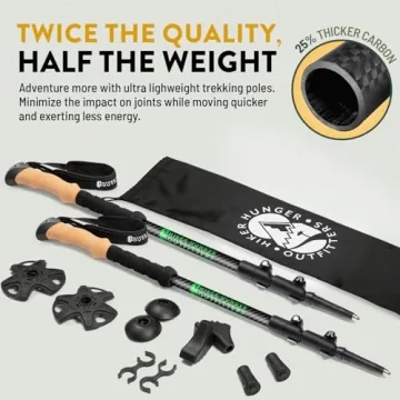 Lightweight Carbon Fiber Trekking Poles for All Outdoor Adventures