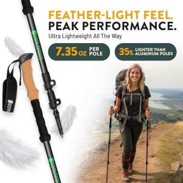 Lightweight Carbon Fiber Trekking Poles for All Outdoor Adventures