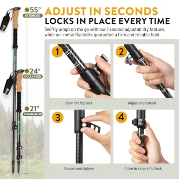 Lightweight Carbon Fiber Trekking Poles for All Outdoor Adventures
