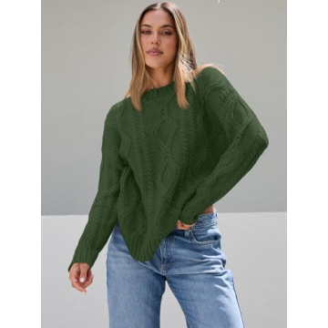 Trendy Queen Oversized Sweaters: Cable Knit Comfort for Fall & Winter Fashion