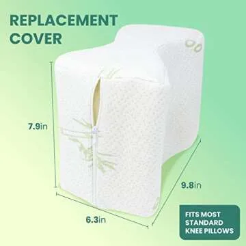 ATP MODERN 2-Pack Knee Pillow Cover - Replacement Leg Pillowcase - Cooling Pillow Cover - Universal Pregnancy Pillow Cover (2)