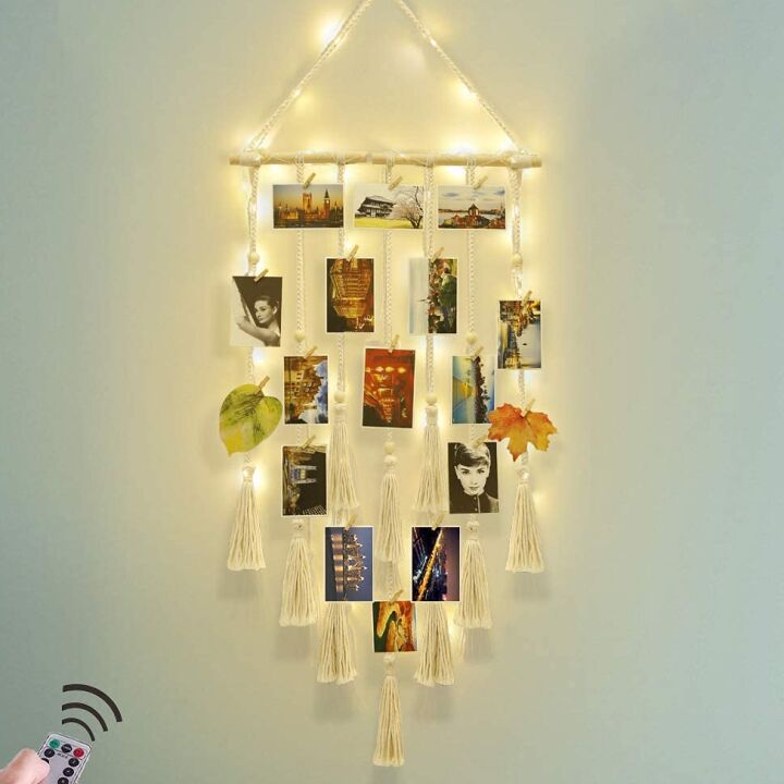 Macrame Hanging Photo Display Decor for Home