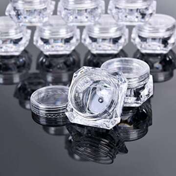 LIYAR 5g Diamond Shaped Cosmetic Jars, 40 Pack
