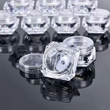 LIYAR 5g Diamond Shaped Cosmetic Jars, 40 Pack