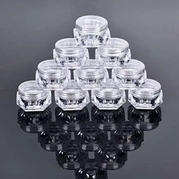 LIYAR 5g Diamond Shaped Cosmetic Jars, 40 Pack