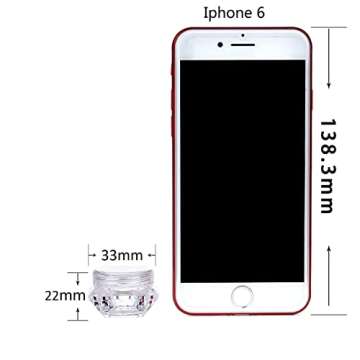 LIYAR 5g Diamond Shaped Cosmetic Jars, 40 Pack