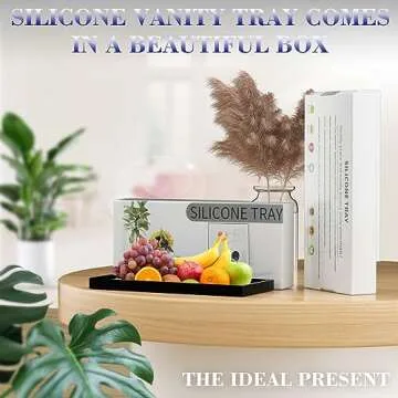 BBK Silicone Bathroom Vanity Tray Set for Home Organization