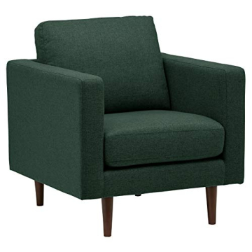 Modern Upholstered Armchair with Tapered Legs Heritage Green