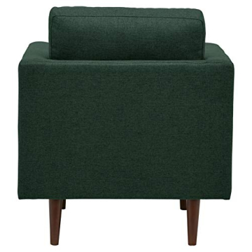 Modern Upholstered Armchair with Tapered Legs Heritage Green
