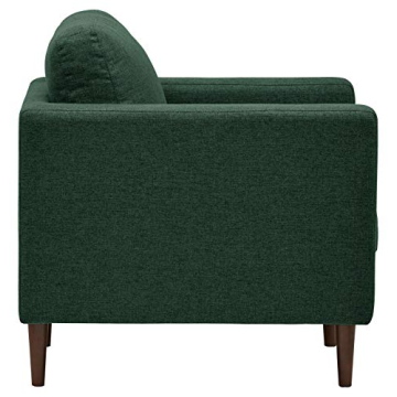Modern Upholstered Armchair with Tapered Legs Heritage Green