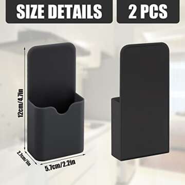 2pcs Magnetic Pen Marker Holders, S Size Magnetic Pen Pencil Holder Organizer Home Office Supplies f...