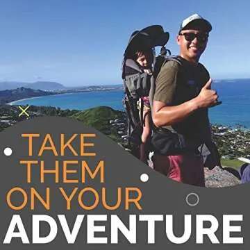 2-in-1 Baby Backpack Carrier - Ergonomic Toddler Hiking/Baby Hiking Backpack Carrier with Removable ...