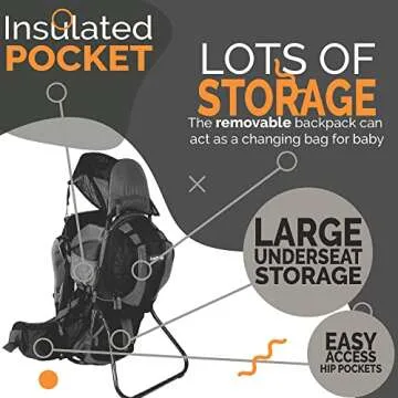 2-in-1 Baby Backpack Carrier for Hiking and Travel