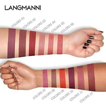 UCANBE 12Pcs/Set Velvet Matte Liquid Lipstick Makeup Classic Waterproof Long Lasting Smooth Soft Rea...