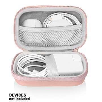 CaseSack Handy Case for MacBook Air Pro Charger MagSafe/MagSafe 2 Power Adapter, iPhone 15/15 Pro/15 Pro Max/14/14 Pro/14 Pro Max MagSafe Charger, USB C Hub, Type C Hub, USB Multiport Adapter