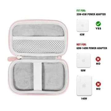 CaseSack Handy Case for MacBook Air Pro Charger MagSafe/MagSafe 2 Power Adapter, iPhone 15/15 Pro/15 Pro Max/14/14 Pro/14 Pro Max MagSafe Charger, USB C Hub, Type C Hub, USB Multiport Adapter