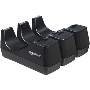 Amazon Basics Weighted Office Desk Tape Dispenser - 3-Pack