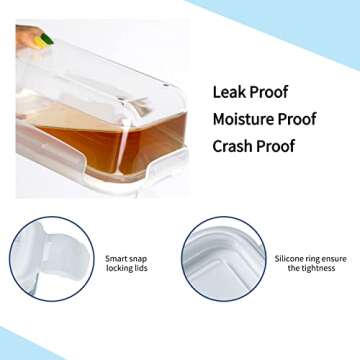 MUMUTOR 8 Pack Glass Meal Prep Containers - BPA-Free