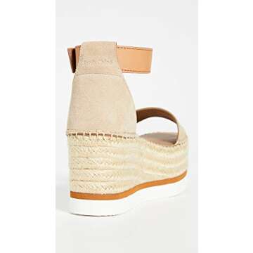 See by Chloe Women's Glyn Flatform Espadrilles, Natural/Beige, Tan, 9 Medium US