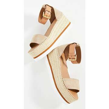 See by Chloe Women's Glyn Flatform Espadrilles, Natural/Beige, Tan, 9 Medium US