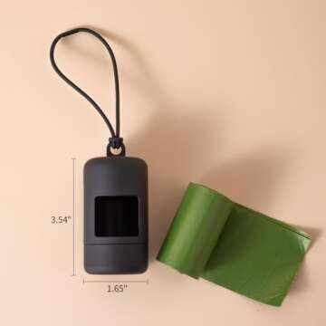 SLSON 3Pack Dog Poop Bag Holder for Leash Lightweight Pet Waste Bag Dispenser with Leash Attachment ...