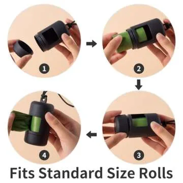 SLSON 3Pack Dog Poop Bag Holder for Leash Lightweight Pet Waste Bag Dispenser with Leash Attachment Portable Plastic Doggie Poop Bag Dispensers,Blue Green Black