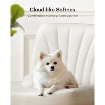 Marsail Cross Legged Office Chair: PU Leather Criss Cross Desk Chair Wide Armless Desk Chair Swivel Height Adjustable Vanity Chair for Make Up,Small Space,Bed Room(Beige)