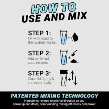 HELIMIX 2.0 Vortex Blender Shaker Bottle Holds upto 28oz | No Blending Ball or Whisk | USA Made | Portable Pre Workout Whey Protein Drink Shaker Cup | Mixes Cocktails Smoothies Shakes | Top Rack Safe