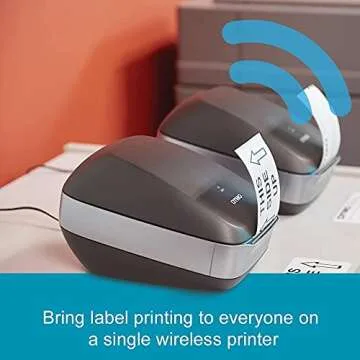 DYMO LabelWriter Wireless Label Printer | Direct Thermal Printer, Great for Shipping, Warehouse Labels, Name Badges, Barcodes and More, Connect Through Wi-Fi, for Home & Office Organization, Black