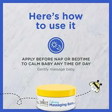 Zarbee's Baby Massage Balm; Calming and Soothing Sleep with Shea Butter; Lavender and Chamomile; 2 oz Jar