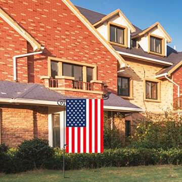 Garden Flag Stand, Yard Flag Holder,Garden Flag Hanger,Banner Pole with one Tiger Clip,Fall Decor for Outdoor Garden Lawn